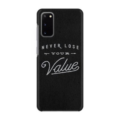 Never lose your value: Volledig geprint Samsung Galaxy S20 Hoesje