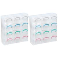Hobbybox/sorteerbox - 5x stuks - 12-vaks - 20 x 22 cm - hobby opberger/sorteerder Hobbybox/sorteerbox - 5x stuks - 12-vaks - 20 x 22 cm - hobby opberger/sorteerder