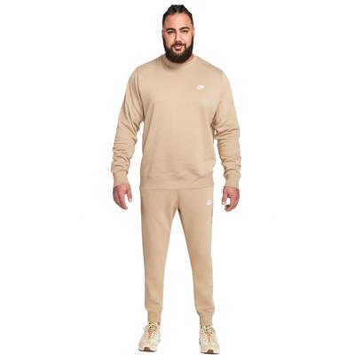 Nike Sportswear Club Fleece Crew Trainingspak Beige Wit