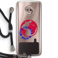 Run The World: Motorola Moto G6 Transparant Hoesje met koord