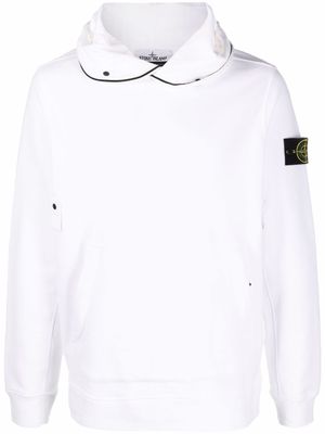 Stone Island hoodie à détails contrastants - Blanc