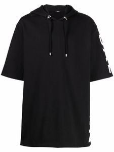 Balmain hoodie à logo imprimé - Noir