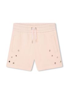 Chloé Kids eyelet-detail track shorts - Rose