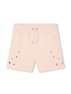 Chloé Kids short à détails d'œillets - Rose