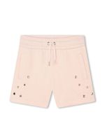 Chloé Kids eyelet-detail track shorts - Rose - thumbnail