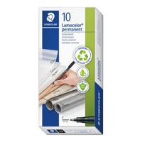Viltstift staedtler ohp lumo f 318 perm zwart | 10 stuks