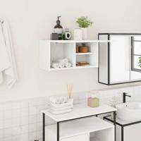Badkamerwandkast 60x25x30 cm bewerkt hout wit
