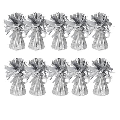 Ballon gewichtjes - 10x - mat zilver - 170 gram - helium ballontrosjes