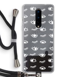 Eye pattern #3: OnePlus 8 Transparant Hoesje met koord