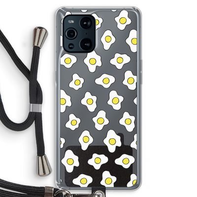 Spiegeleitjes: Oppo Find X3 Pro Transparant Hoesje met koord
