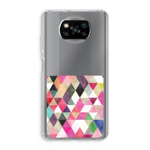 Gekleurde driehoekjes: Xiaomi Poco X3 Pro Transparant Hoesje