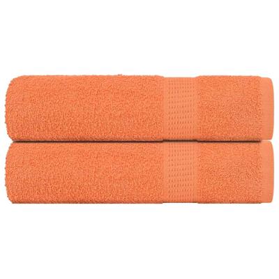 VidaXL Badhanddoeken 2 st 100x150 cm 360 g/m² 100% katoen oranje
