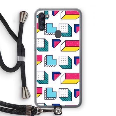 8-bit N°7: Samsung Galaxy A11 Transparant Hoesje met koord