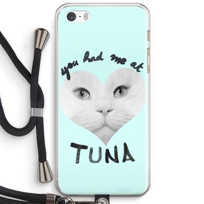 You had me at tuna: iPhone 5 / 5S / SE Transparant Hoesje met koord
