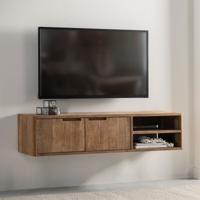 DTP Home Zwevend TV-meubel 'Bliss' Teakhout, 130cm