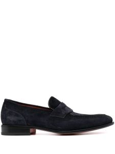 Santoni suede penny loafers - Bleu