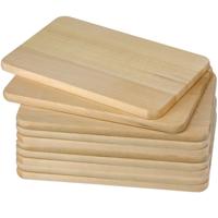 10x Houten ontbijtplankjes/snijplankjes - set - 21,5 x 13,5 cm - serveerplankje - hout