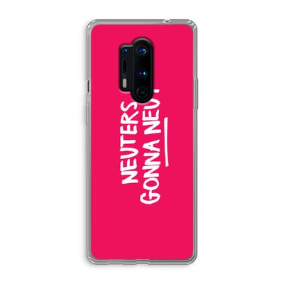 Neuters (roze): OnePlus 8 Pro Transparant Hoesje