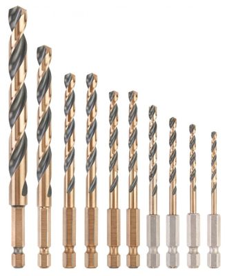 DeWalt Accessoires DT20620-QZ Metaalborenset | Impaxt Black & Gold | Hex | 10-delig - DT20620-QZ