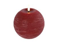 Ledkaars Lyon ro 12x12x12 cm rood - Countryfield