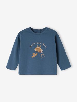 T-shirt baby lange mouwen groenblauw