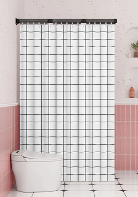 InvisibleFold Nordic Opvouwbare Badkamer Douchegordijnset InvisibleFold Nordic Opvouwbare Badkamer Douchegordijnset