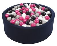 Viking Choice  Ballenbak navy blauw met 450 ballen 90 cm zwart, wit, paars & grijs - thumbnail