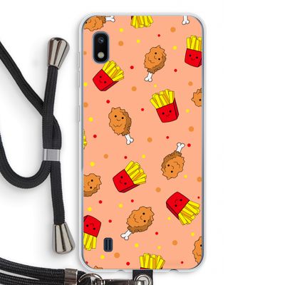 Chicken 'n Fries: Samsung Galaxy A10 Transparant Hoesje met koord