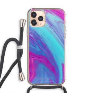 Zweverige regenboog: iPhone 11 Pro Transparant Hoesje met koord