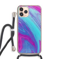 Zweverige regenboog: iPhone 11 Pro Transparant Hoesje met koord