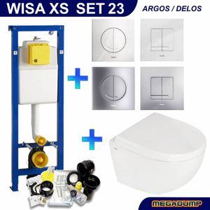 Xs Toiletset 23 Megasplash Zero Compact Met Bril En Drukplaat Wisa