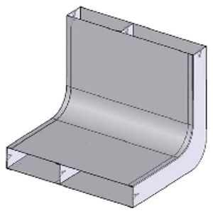 UKK240282  - Vertical bend for underfloor duct 240mm UKK240282