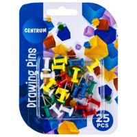 Gekleurde prikbord punaises - 25x stuks - Punt punaises voor op een prikbord