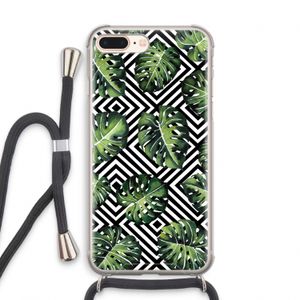 Geometrische jungle: iPhone 7 PLUS Transparant Hoesje met koord