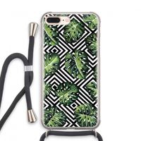 Geometrische jungle: iPhone 7 PLUS Transparant Hoesje met koord