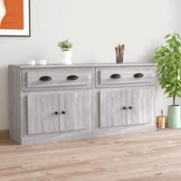Dressoirs 2 st bewerkt hout grijs sonoma eikenkleurig