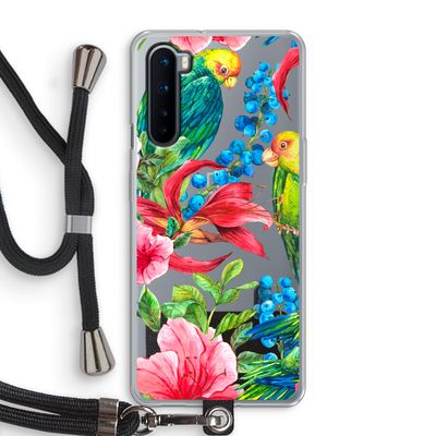 Papegaaien: OnePlus Nord Transparant Hoesje met koord