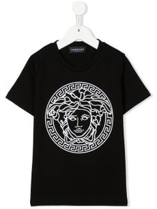 Versace Kids t-shirt en coton à logo Medusa - Noir