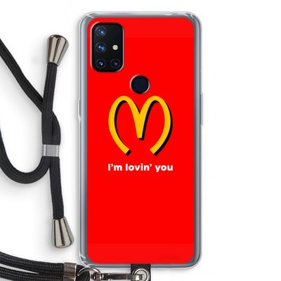I'm lovin' you: OnePlus Nord N10 5G Transparant Hoesje met koord