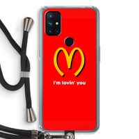 I'm lovin' you: OnePlus Nord N10 5G Transparant Hoesje met koord