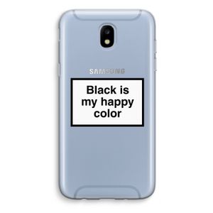 Black is my happy color: Samsung Galaxy J5 (2017) Transparant Hoesje