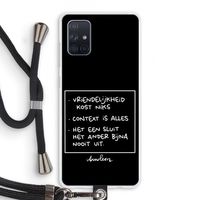 Mijn Motto's: Samsung Galaxy A71 Transparant Hoesje met koord