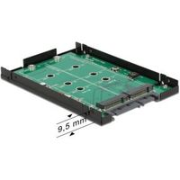 Delock 62590 2,5 converter SATA 22-pins > 2 x M.2 met RAID met behuizing