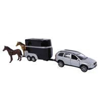 Kids Globe Traffic Volvo XC90 auto met paardentrailer
