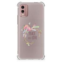 Nokia C32 Stevig Bumper Hoesje Boho Text