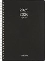 Brepols schoolagenda Weekly Notes Polyprop, zwart, 2025-2026
