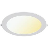LED Downlight Inbouwspot - Brinton Thin - 18W 1760lm 120° Bundelhoek - Aanpasbare Lichtkleur 3000K-4000K-6500K - IP40 - Rond - Wit - Ø229mm Buitenmaat - Ø205mm Zaagmaat