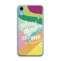Don't call: iPhone XR Transparant Hoesje