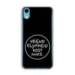 Vriendelijkheid: iPhone XR Transparant Hoesje