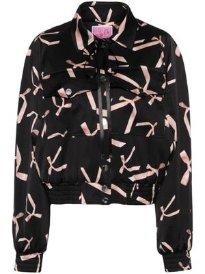 PINKO x Patrick McDowell veste bomber imprimée - Noir